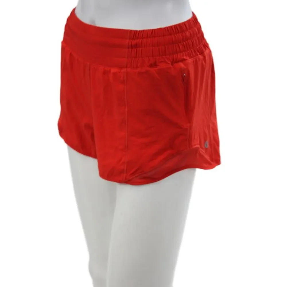 Lululemon Womens Athletic Shorts Red Drawstring Size 6